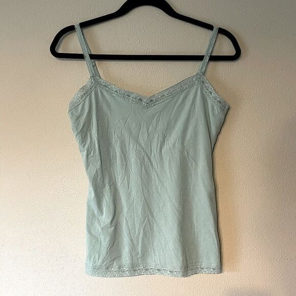 The Limited, Light Blue, Lace-Detail Tank. Size Medium. - Picture 1 of 4